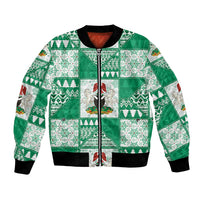 Nigeria Christmas Bomber Jacket Patchwork Style