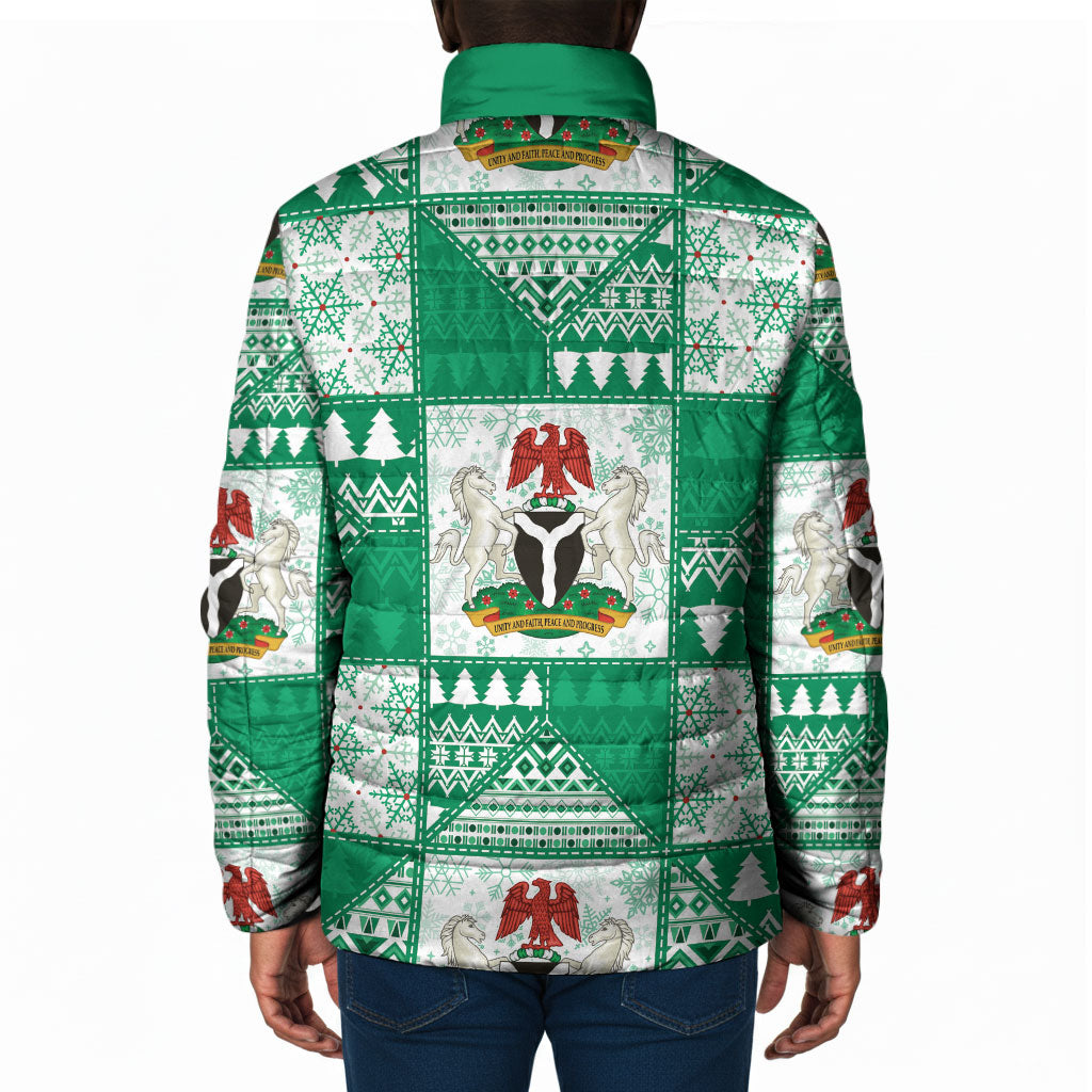 Nigeria Christmas Padded Jacket Patchwork Style