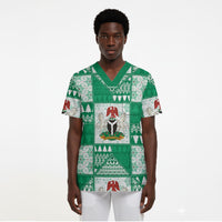 Nigeria Christmas Scrub Top Patchwork Style