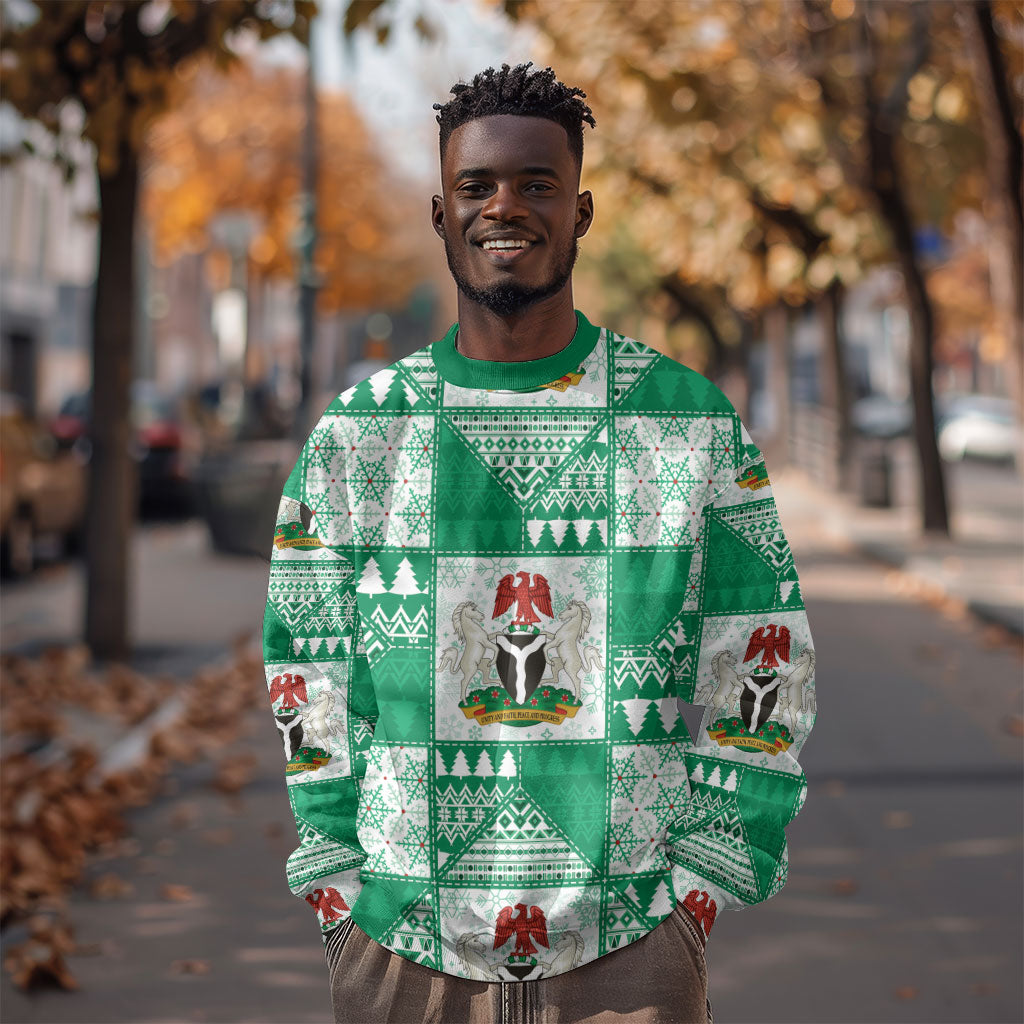 Nigeria Christmas Sweatshirt Patchwork Style