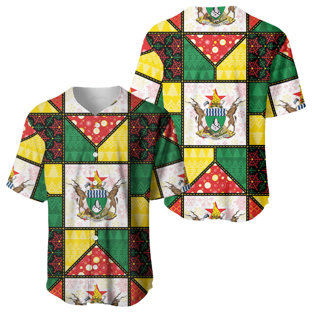 Zimbabwe Christmas Baseball Jersey Patchwork Style