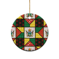 Zimbabwe Christmas Ceramic Ornament Patchwork Style