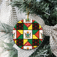 Zimbabwe Christmas Ceramic Ornament Patchwork Style