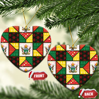 Zimbabwe Christmas Ceramic Ornament Patchwork Style