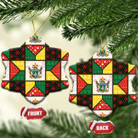 Zimbabwe Christmas Ceramic Ornament Patchwork Style