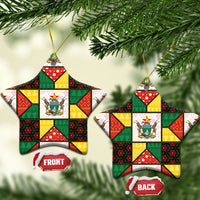 Zimbabwe Christmas Ceramic Ornament Patchwork Style