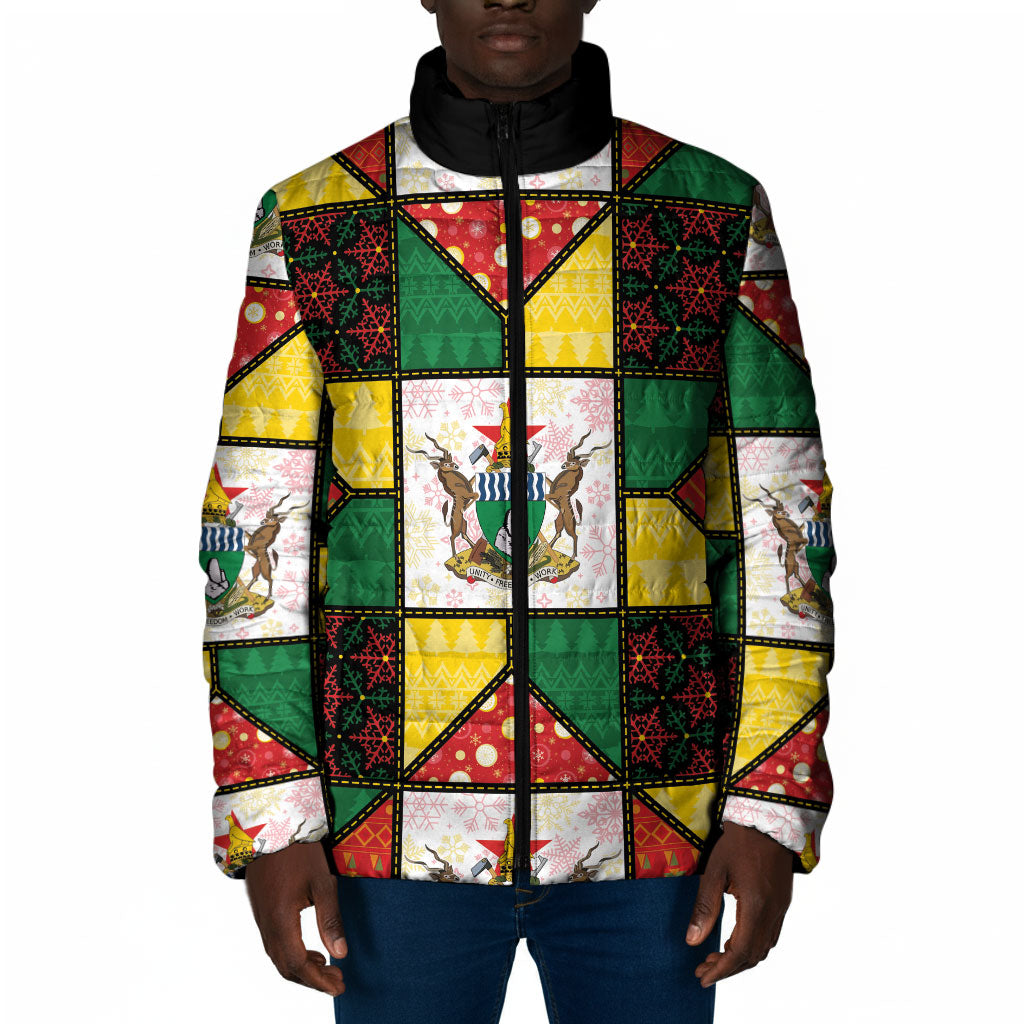 Zimbabwe Christmas Padded Jacket Patchwork Style