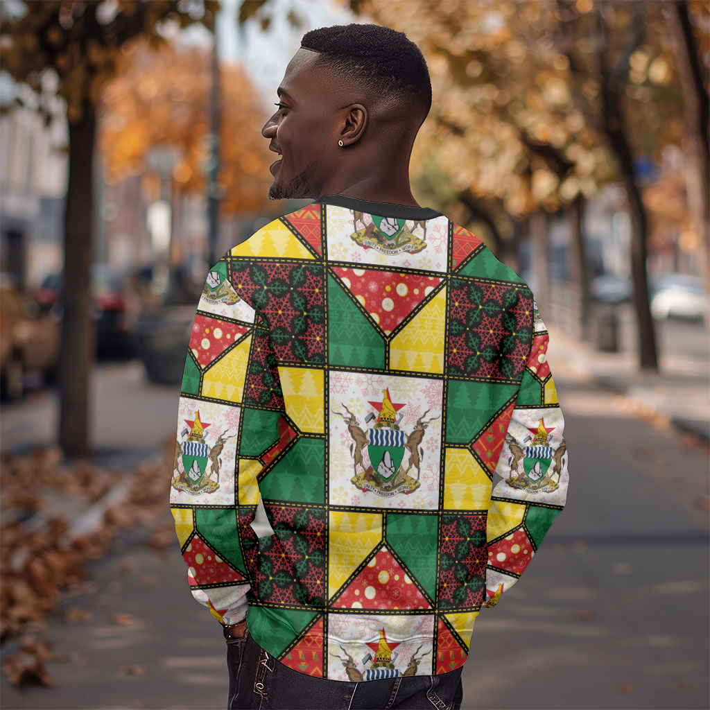 Zimbabwe Christmas Sweatshirt Patchwork Style
