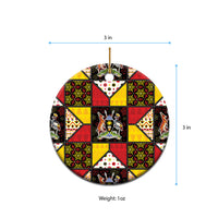 Uganda Christmas Ceramic Ornament Patchwork Style