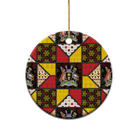 Uganda Christmas Ceramic Ornament Patchwork Style