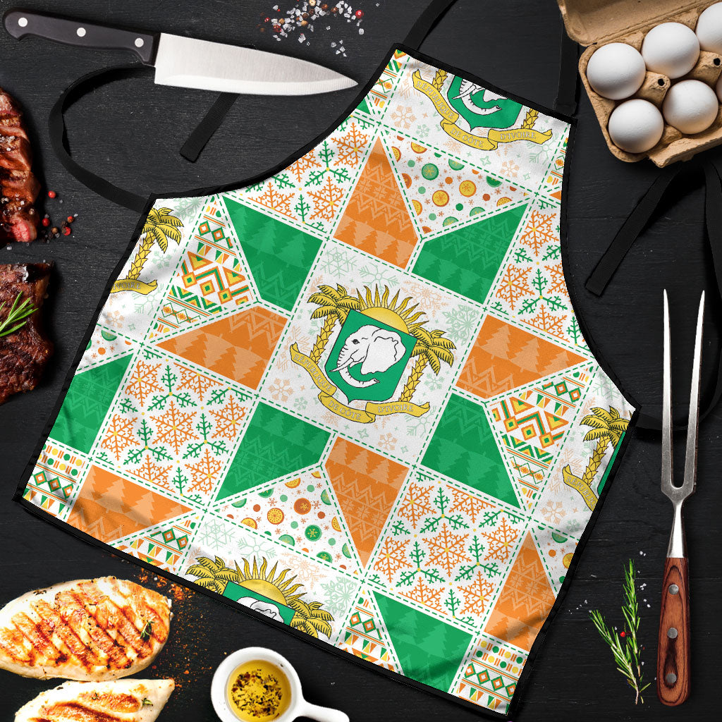 Ivory Coast Christmas Apron Patchwork Style