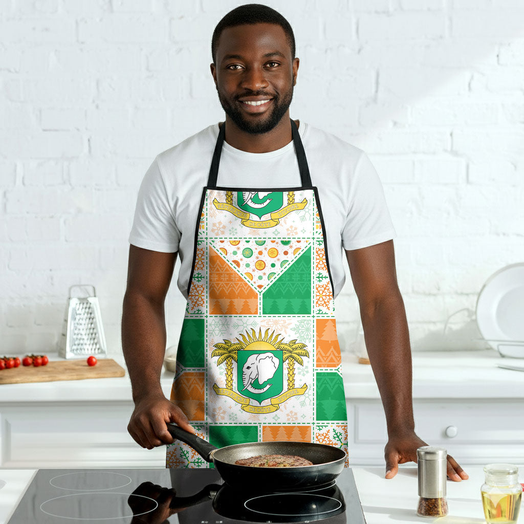 Ivory Coast Christmas Apron Patchwork Style