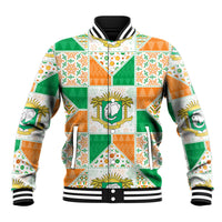 Ivory Coast Christmas Baseball Jacket Patchwork Style