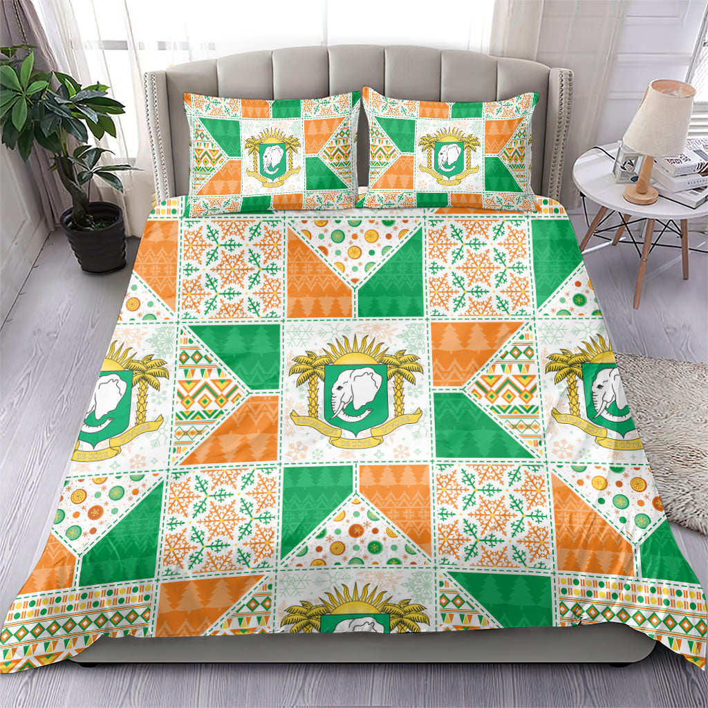 Ivory Coast Christmas Bedding Set Patchwork Style