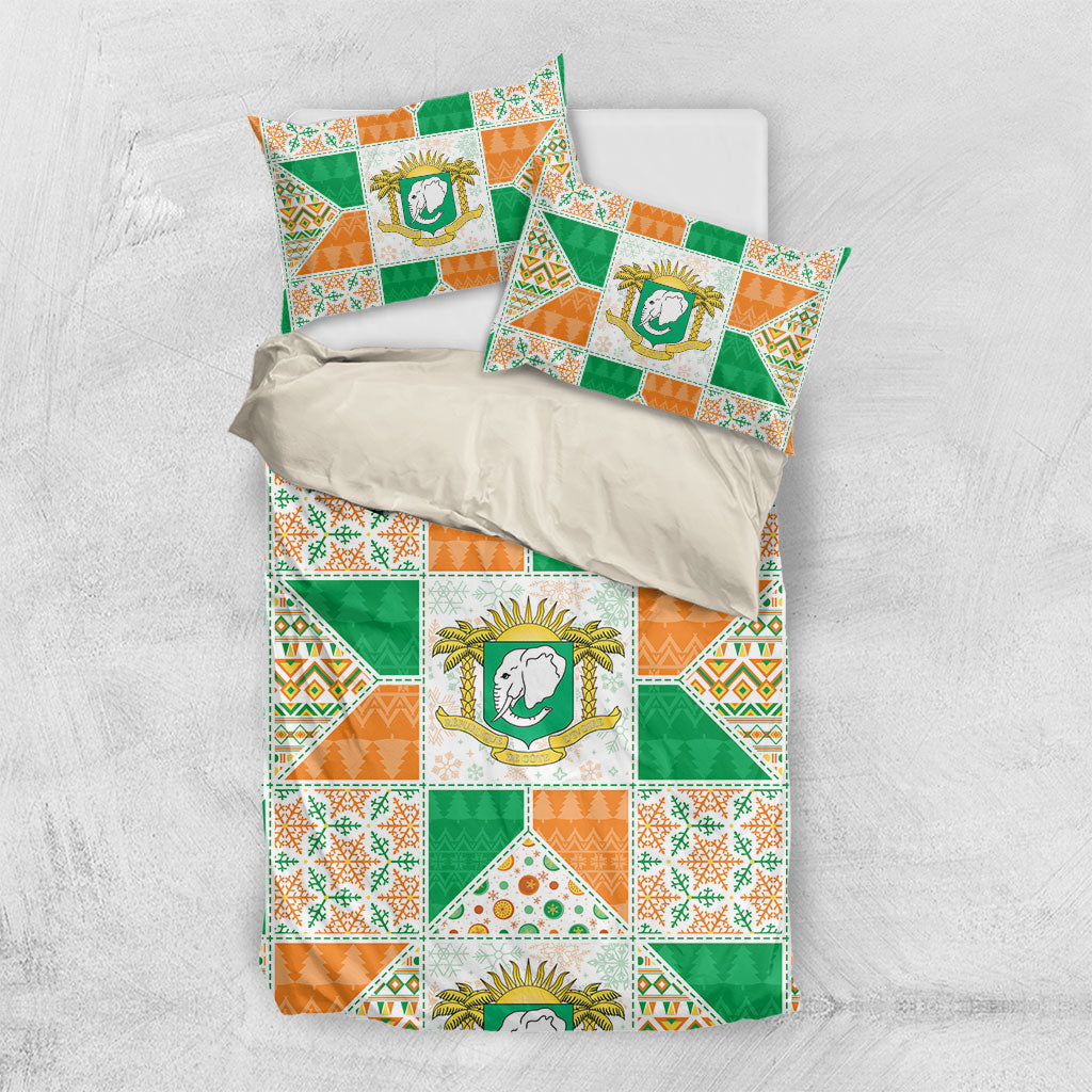 Ivory Coast Christmas Bedding Set Patchwork Style