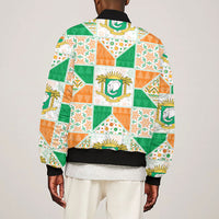 Ivory Coast Christmas Bomber Jacket Patchwork Style