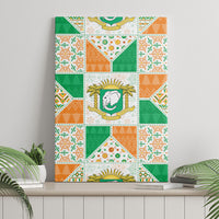 Ivory Coast Christmas Canvas Wall Art Patchwork Style