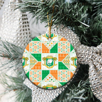 Ivory Coast Christmas Ceramic Ornament Patchwork Style