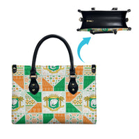 Ivory Coast Christmas Leather Bag Patchwork Style