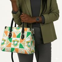 Ivory Coast Christmas Leather Bag Patchwork Style