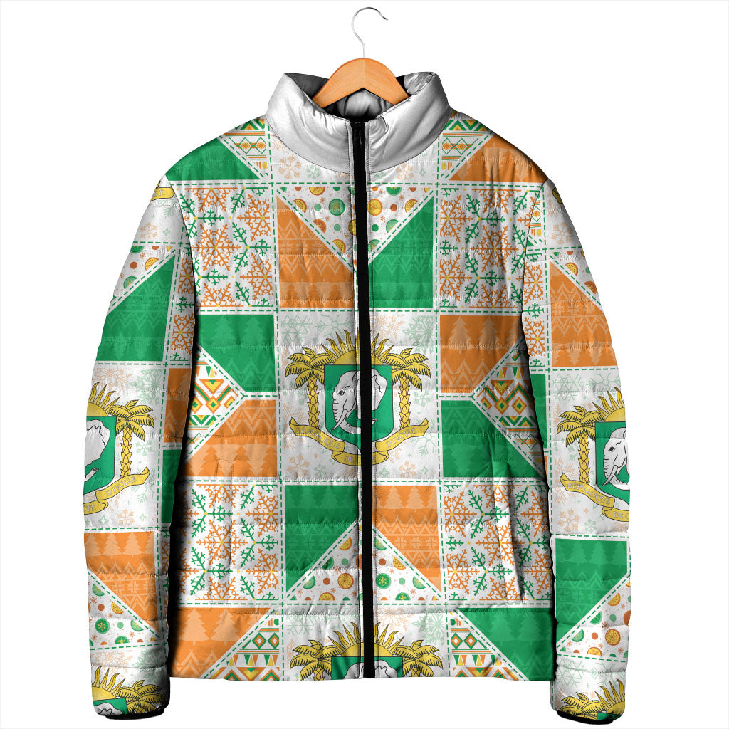 Ivory Coast Christmas Padded Jacket Patchwork Style