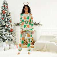 Ivory Coast Christmas Pajama Set Patchwork Style