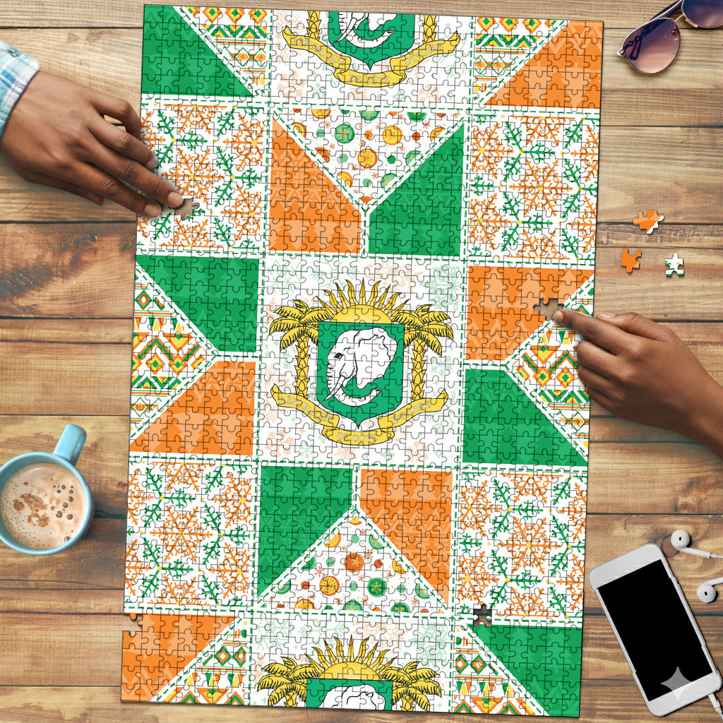 Ivory Coast Christmas Puzzle Patchwork Style