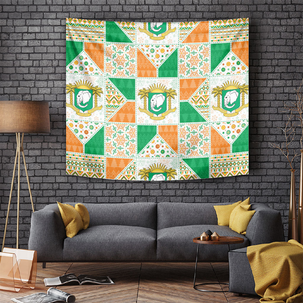 Ivory Coast Christmas Tapestry Patchwork Style