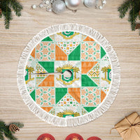 Ivory Coast Christmas Tree Skirt Patchwork Style