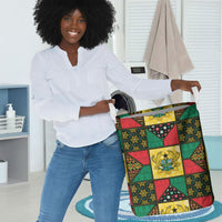 Ghana Christmas Laundry Basket Patchwork Style