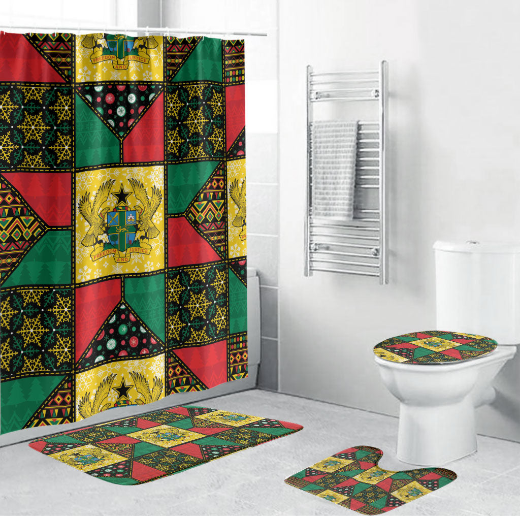 Ghana Christmas Bathroom Set Patchwork Style