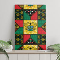Ghana Christmas Canvas Wall Art Patchwork Style