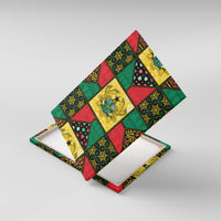 Ghana Christmas Canvas Wall Art Patchwork Style