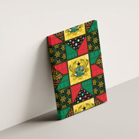 Ghana Christmas Canvas Wall Art Patchwork Style
