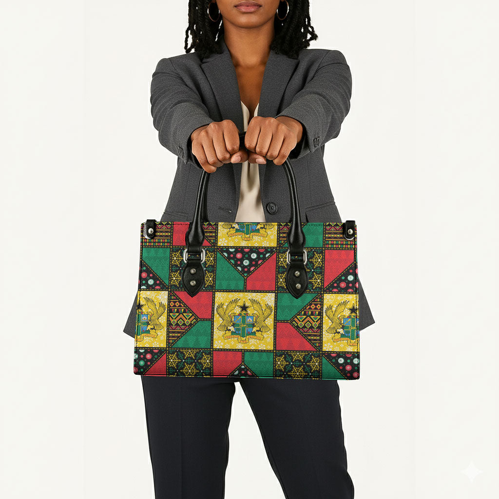 Ghana Christmas Leather Bag Patchwork Style