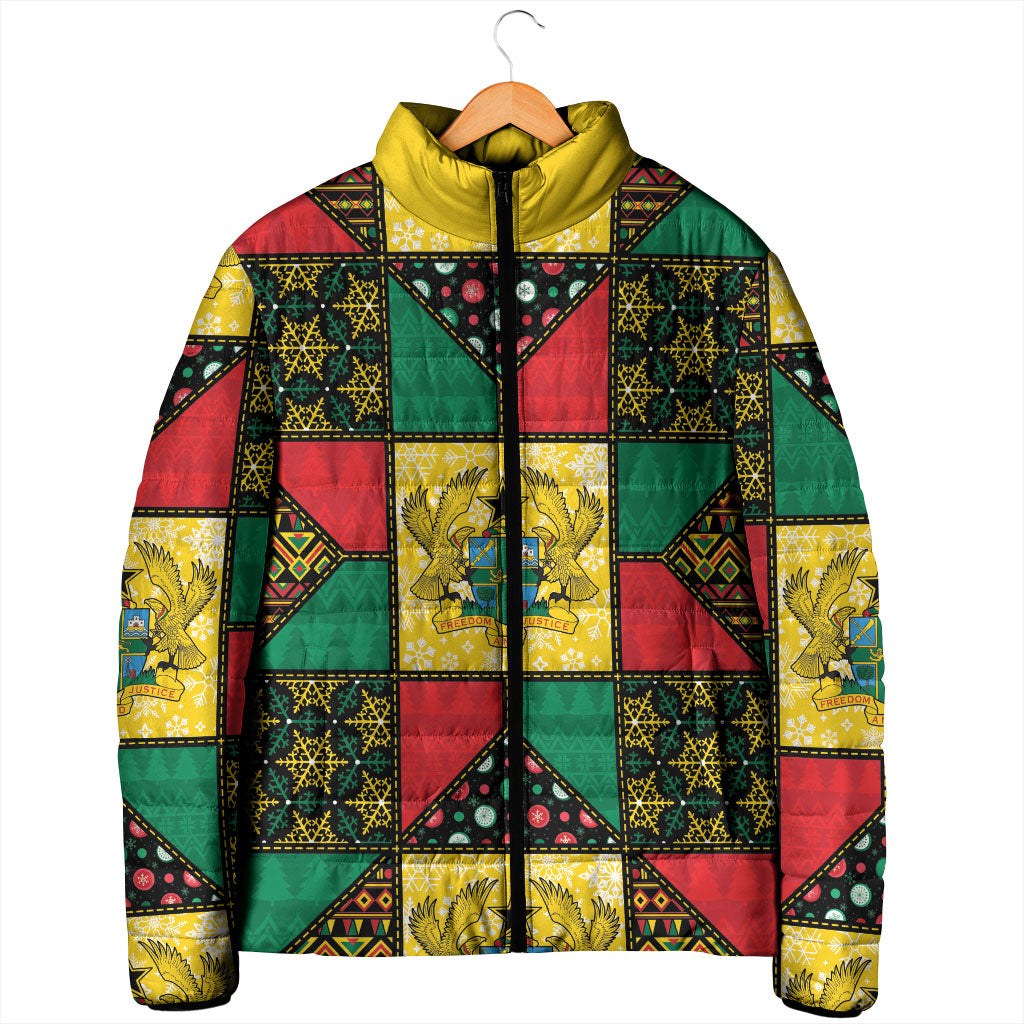 Ghana Christmas Padded Jacket Patchwork Style