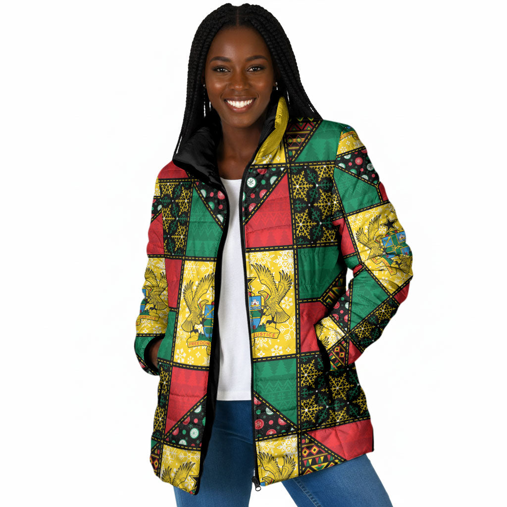 Ghana Christmas Padded Jacket Patchwork Style