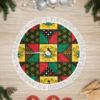 Ghana Christmas Tree Skirt Patchwork Style