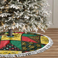 Ghana Christmas Tree Skirt Patchwork Style