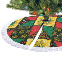 Ghana Christmas Tree Skirt Patchwork Style