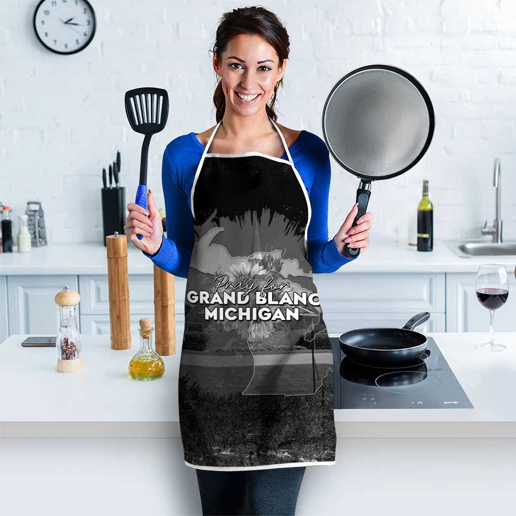 Pray For Michigan Apron No More Violence - Wonder Print Shop