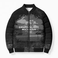 Pray For Michigan Bomber Puffer Jacket No More Violence - Wonder Print Shop