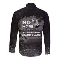 Pray For Michigan Long Sleeve Button Shirt No More Violence - Wonder Print Shop