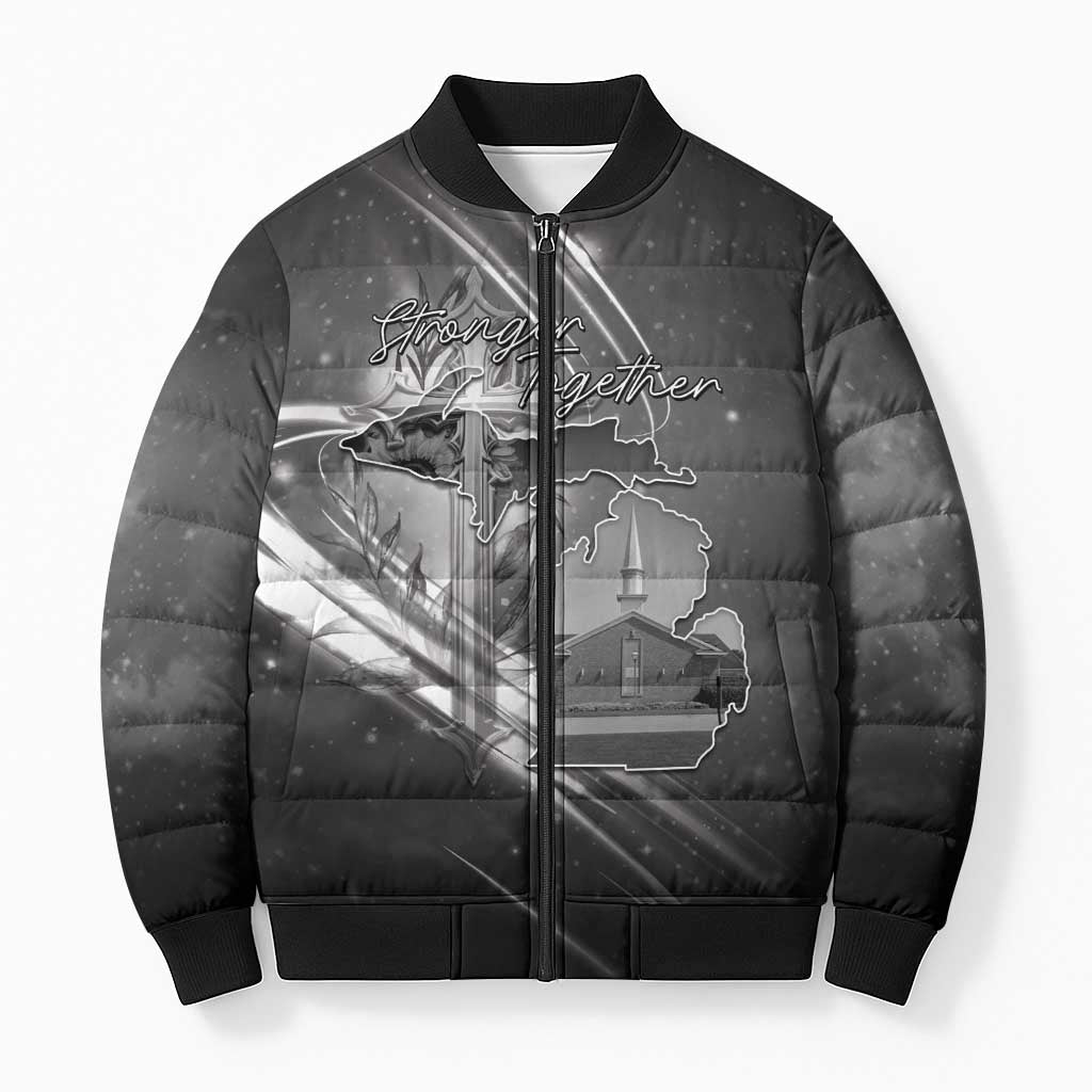 Pray For Grand Blanc Bomber Puffer Jacket Pray For Liberty - Wonder Print Shop