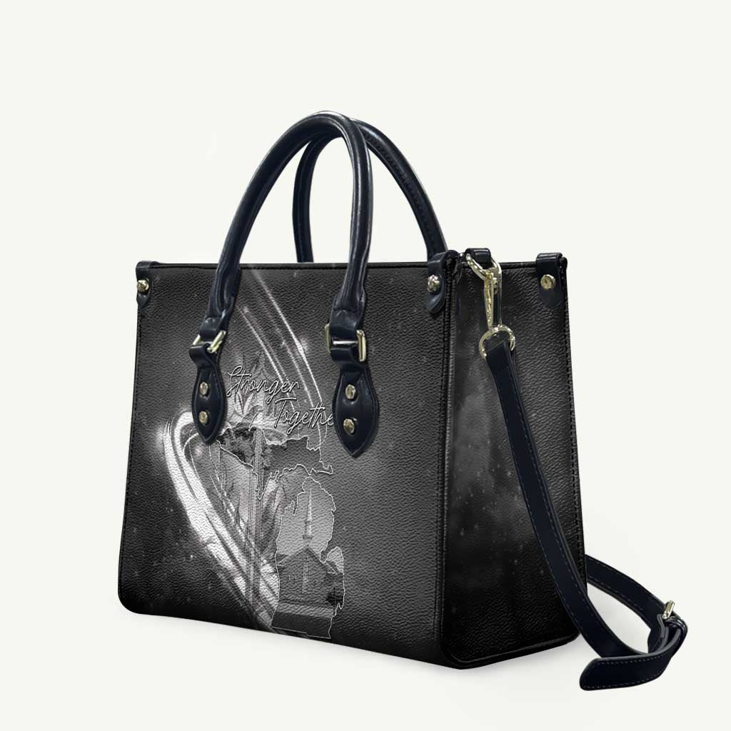 Pray For Grand Blanc Leather Bag Pray For Liberty - Wonder Print Shop