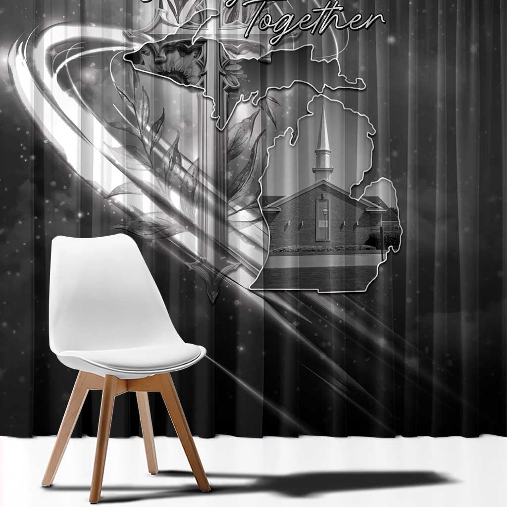 Pray For Grand Blanc Window Curtain Pray For Liberty - Wonder Print Shop