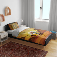 African Flags Map Christmas Bedding Set Afro Heritage