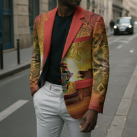 African Flags Map Christmas Blazer Afro Heritage