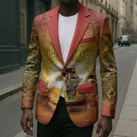 African Flags Map Christmas Blazer Afro Heritage