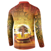 African Flags Map Christmas Button Sweatshirt Afro Heritage